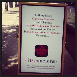 City Concierge Louisville Tours Signs